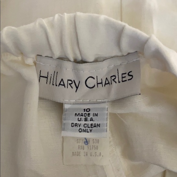 Hillary Charles White Linen Pants - Picture 5 of 5